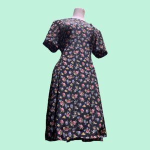 50's Inspired, Vintage Floral Dress made in 90's